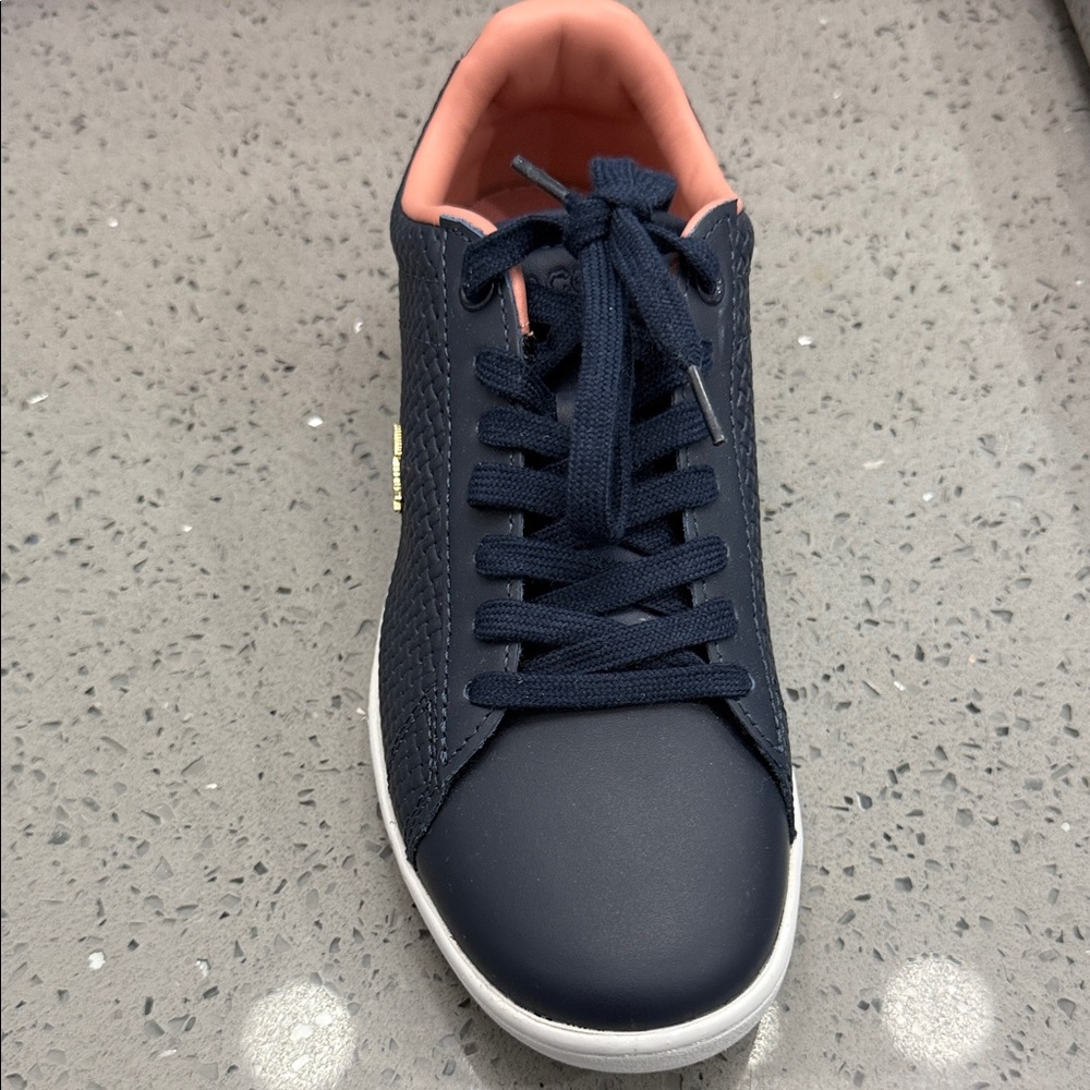 Lacoste women Navy and Gold Sneakers - Picture 2 of 6